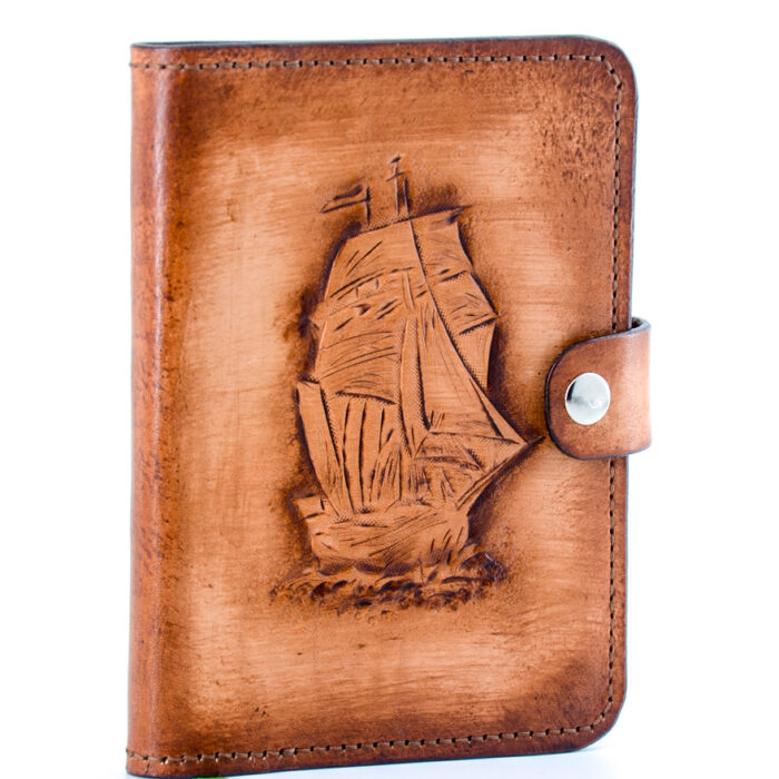 Diary / Notebook Leather with carved Schoner